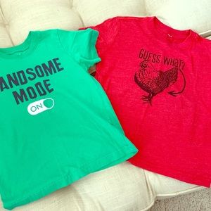 Two boys 5t fun graphic shirts!